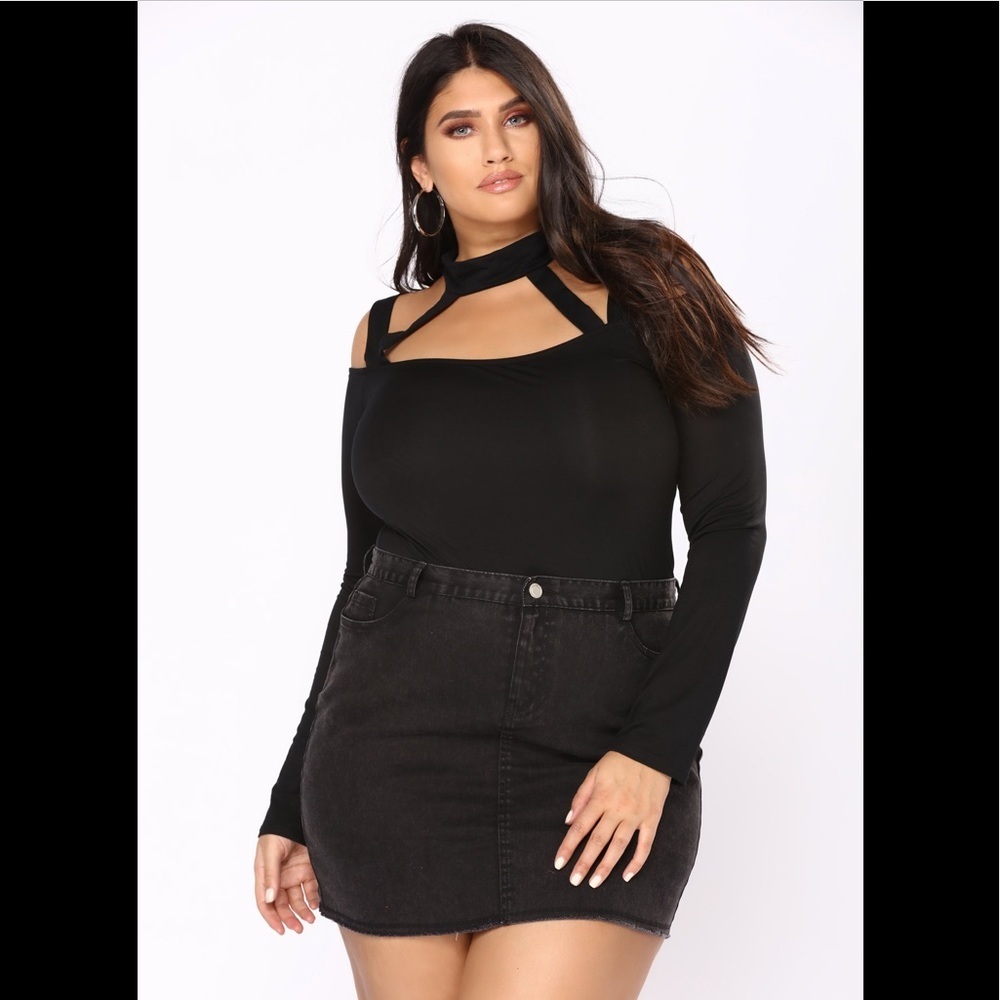 FASHION NOVA High Hopes Bodysuit - Black 2XL